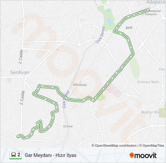 2 Bus Line Map