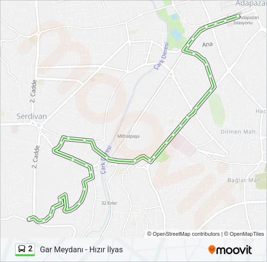 2 Bus Line Map