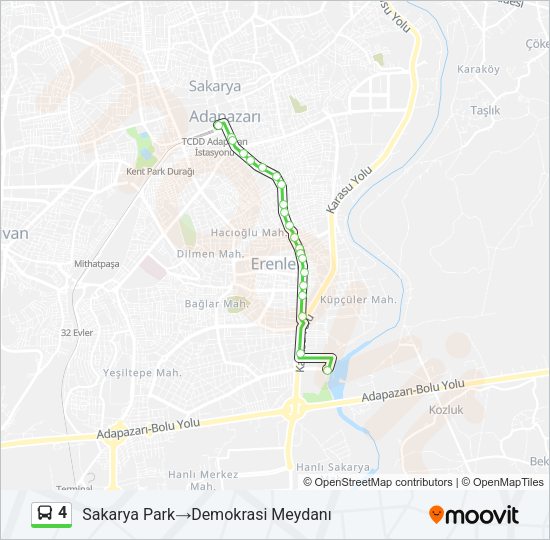 4 Bus Line Map