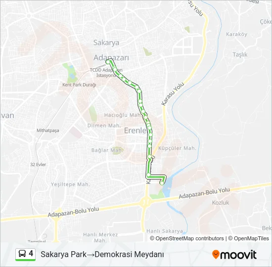 4 Bus Line Map