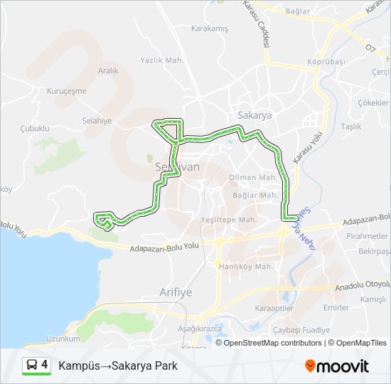 4 Bus Line Map