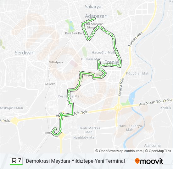 7 Bus Line Map