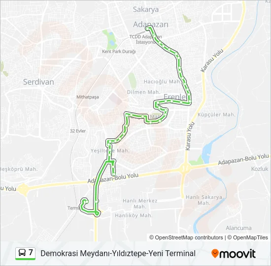 7 Bus Line Map