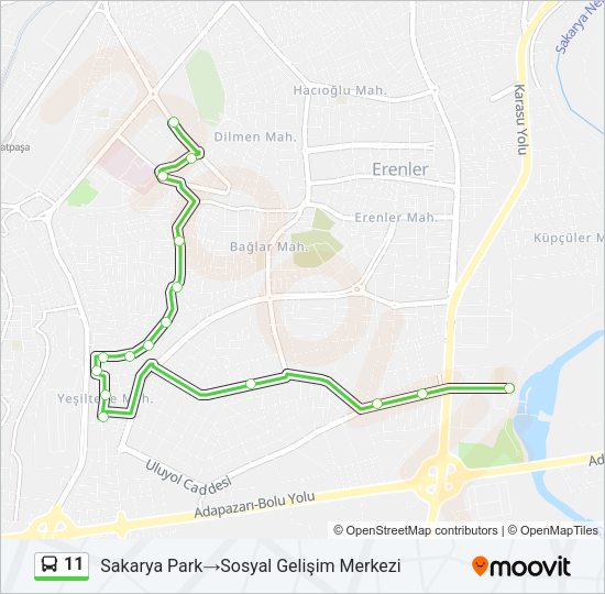 11 Bus Line Map