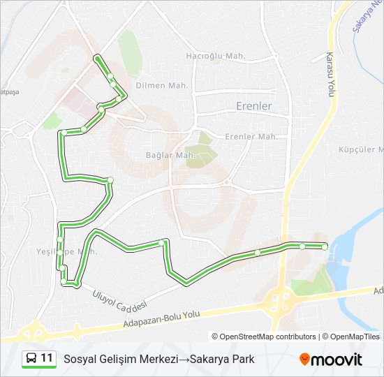 11 Bus Line Map