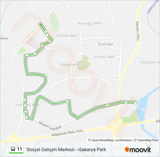 11 Bus Line Map
