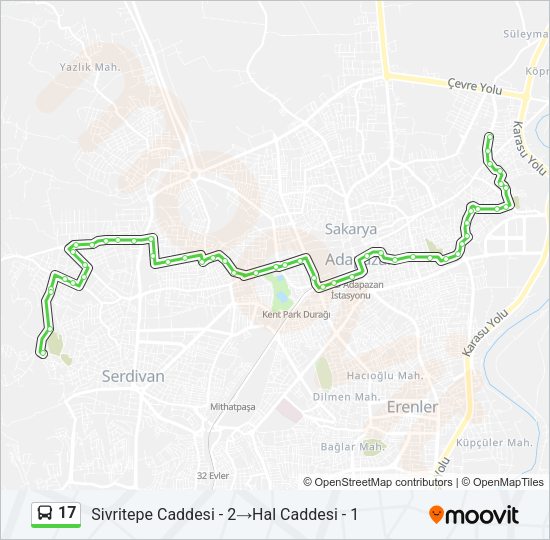 17 Bus Line Map