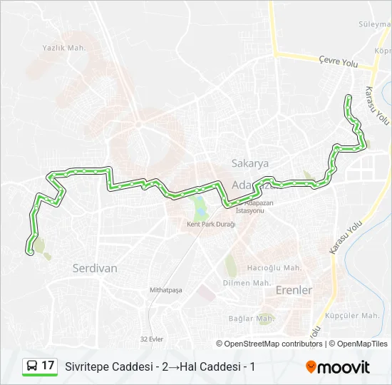 17 Bus Line Map