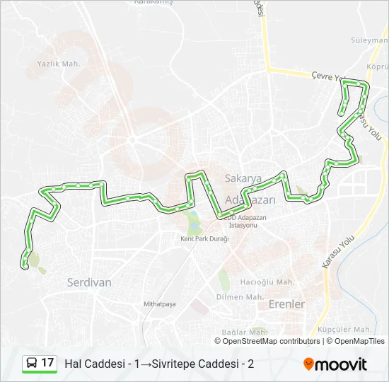 17 Bus Line Map