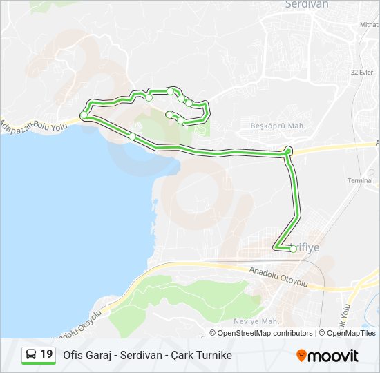 19 Bus Line Map