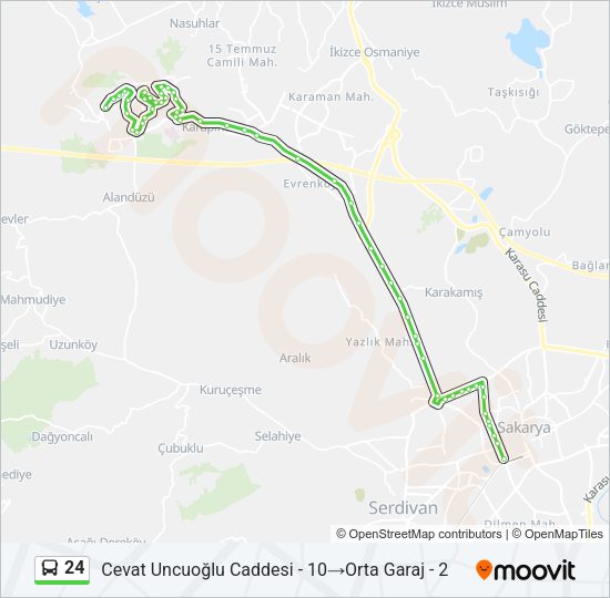 24 Bus Line Map