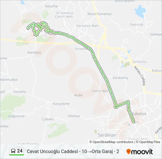 24 Bus Line Map