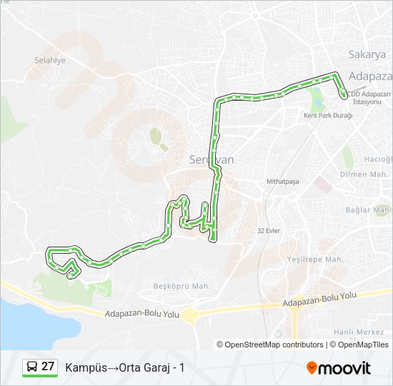 27 Bus Line Map