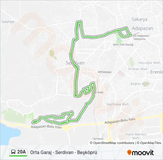20A Bus Line Map