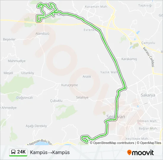 24K Bus Line Map