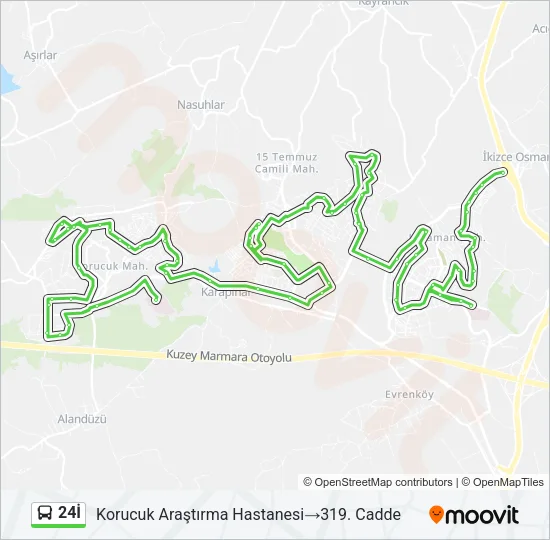 24İ Bus Line Map