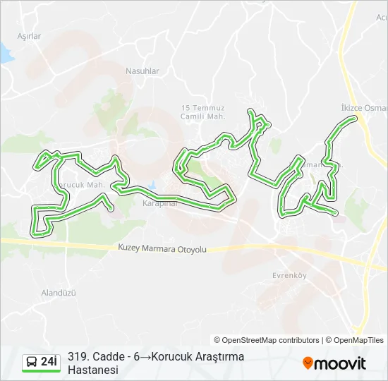24İ Bus Line Map