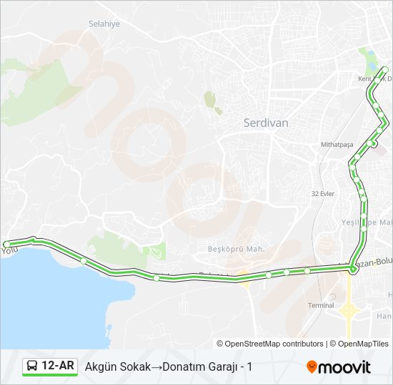 12-AR Bus Line Map