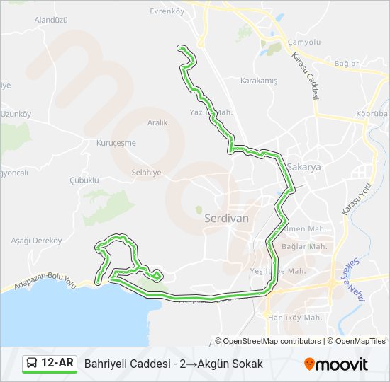 12-AR Bus Line Map