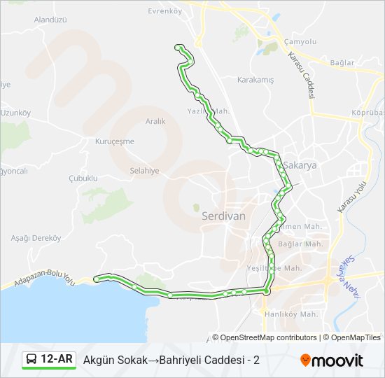 12-AR Bus Line Map