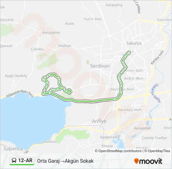 12-AR Bus Line Map