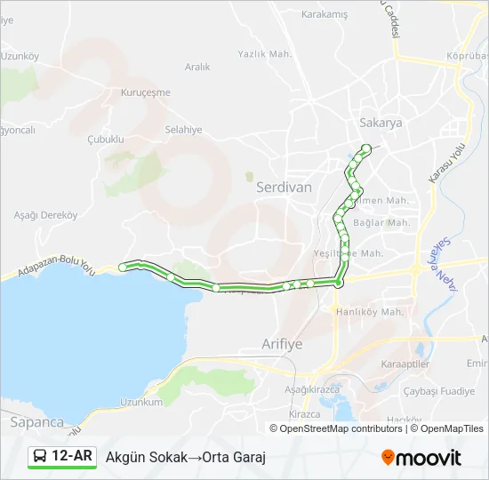 12-AR Bus Line Map