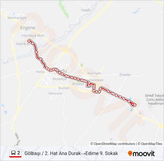 2 Bus Line Map