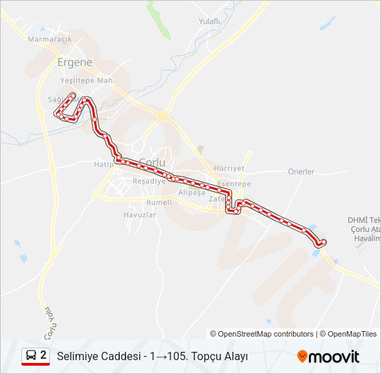 2 Bus Line Map