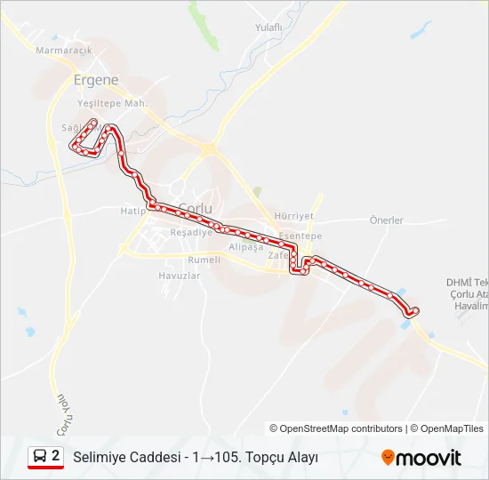 2 Bus Line Map