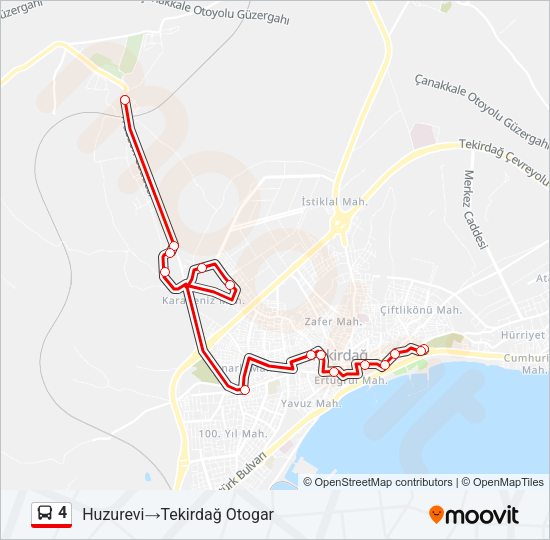 4 Bus Line Map
