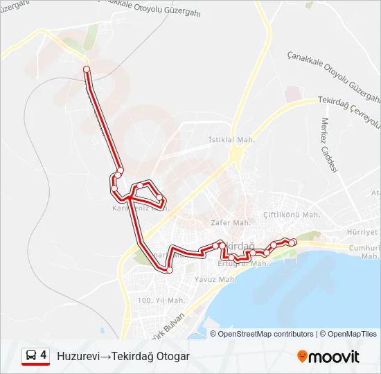 4 Bus Line Map