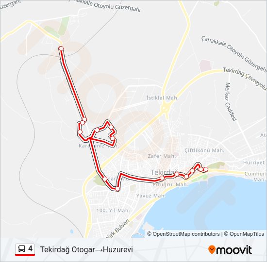 4 Bus Line Map