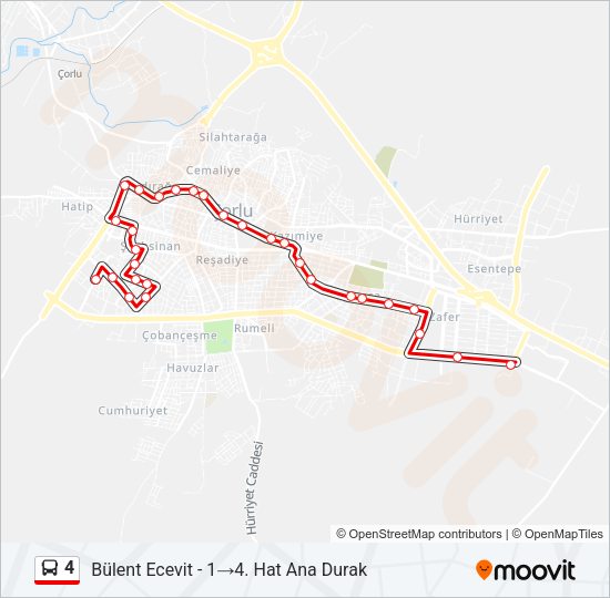 4 Bus Line Map
