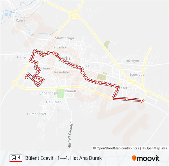 4 Bus Line Map