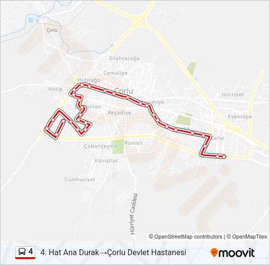 4 Bus Line Map