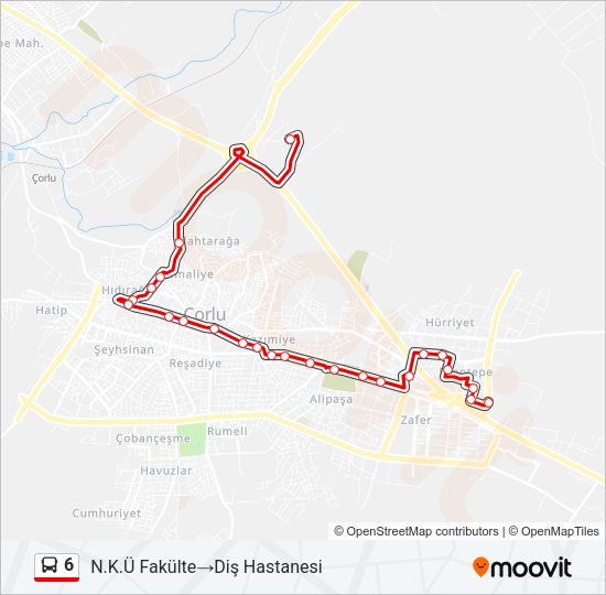 6 Bus Line Map