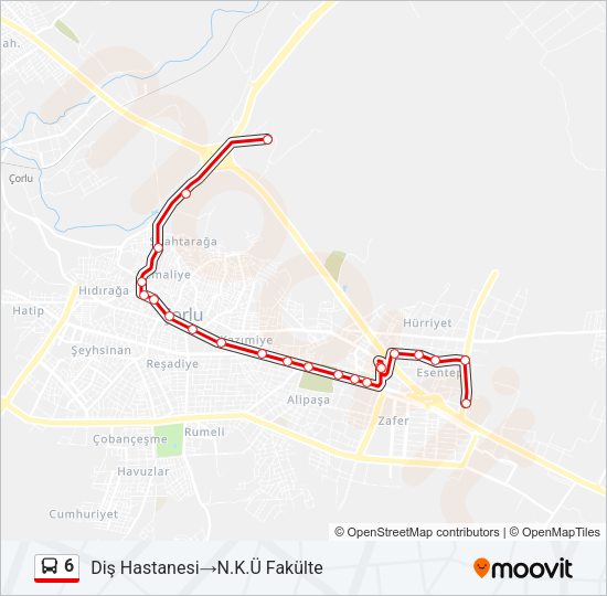6 Bus Line Map
