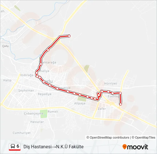 6 Bus Line Map