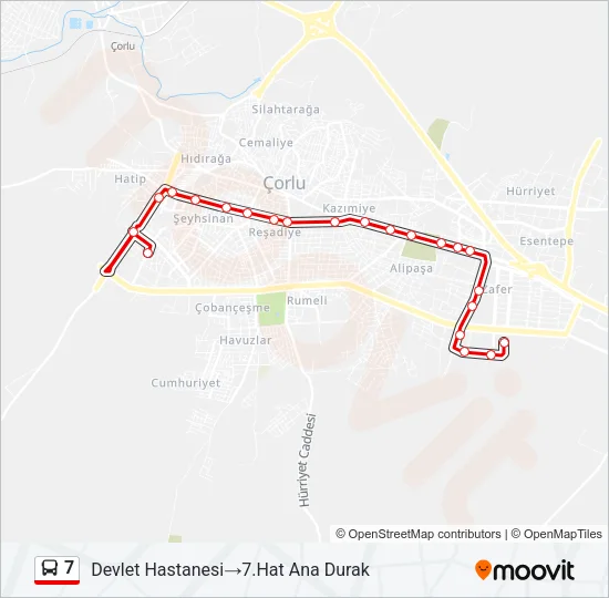 7 Bus Line Map