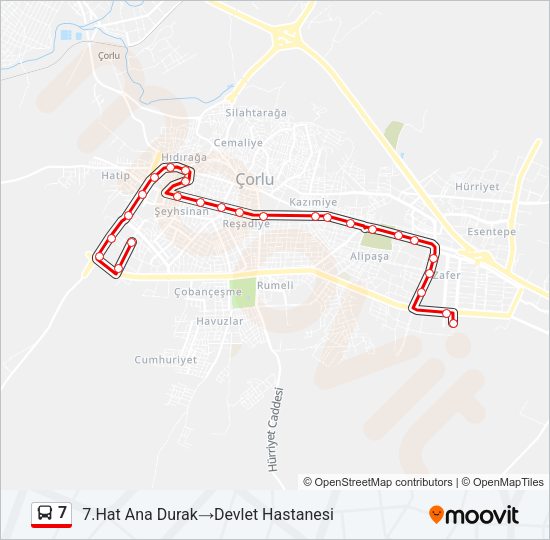 7 Bus Line Map