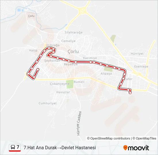 7 Bus Line Map