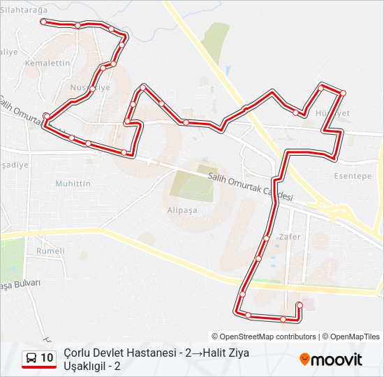 10 Bus Line Map