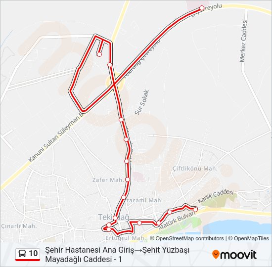 10 Bus Line Map