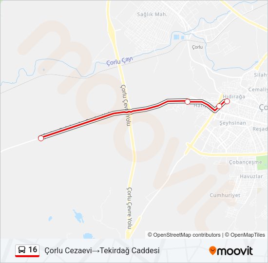 16 Bus Line Map