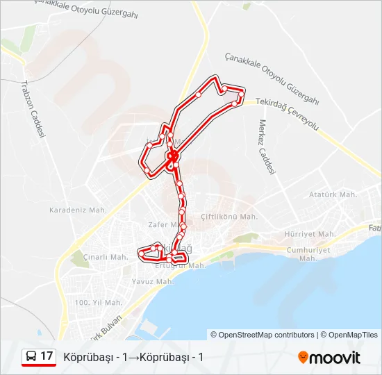 17 Bus Line Map