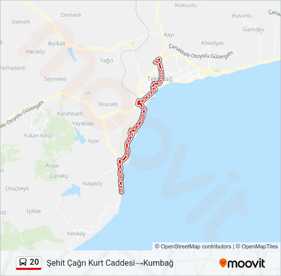 20 Bus Line Map
