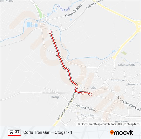 37 Bus Line Map