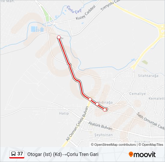 37 Bus Line Map