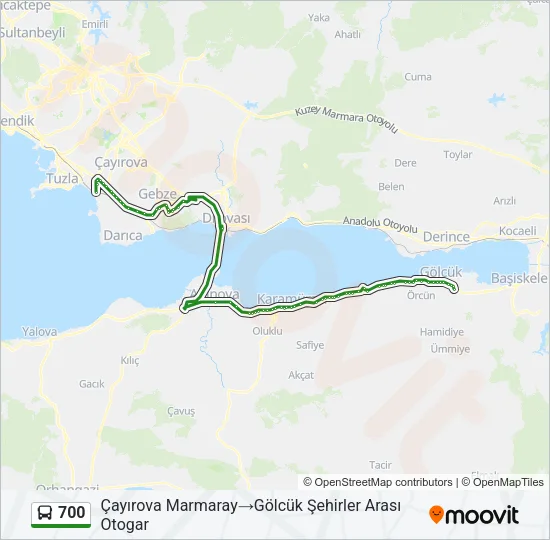 700 Bus Line Map