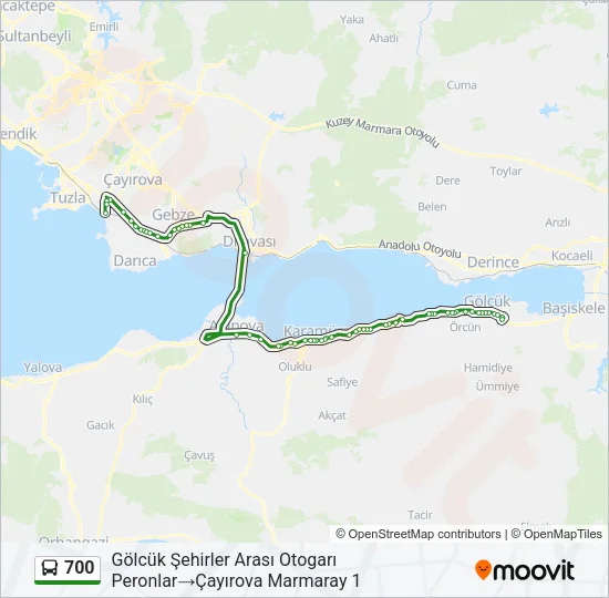 700 Bus Line Map